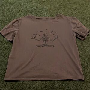 Brown Skeleton Graphic Tee